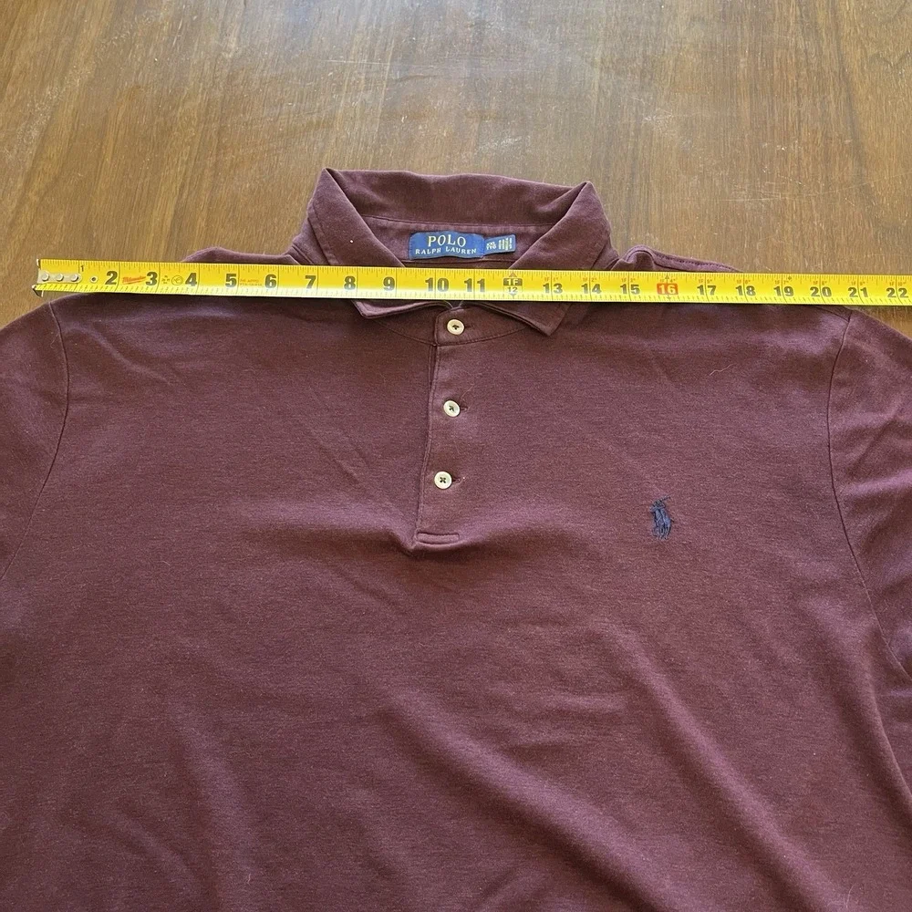 Mens  Polo Ralph Lauren Custom Slim Fit Polo Shirt Size 2XL Red
